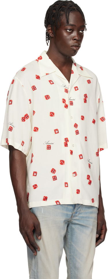 Srajce AMIRI Dice Print Bowling Shirt Bela | AMSTCA1093, 1