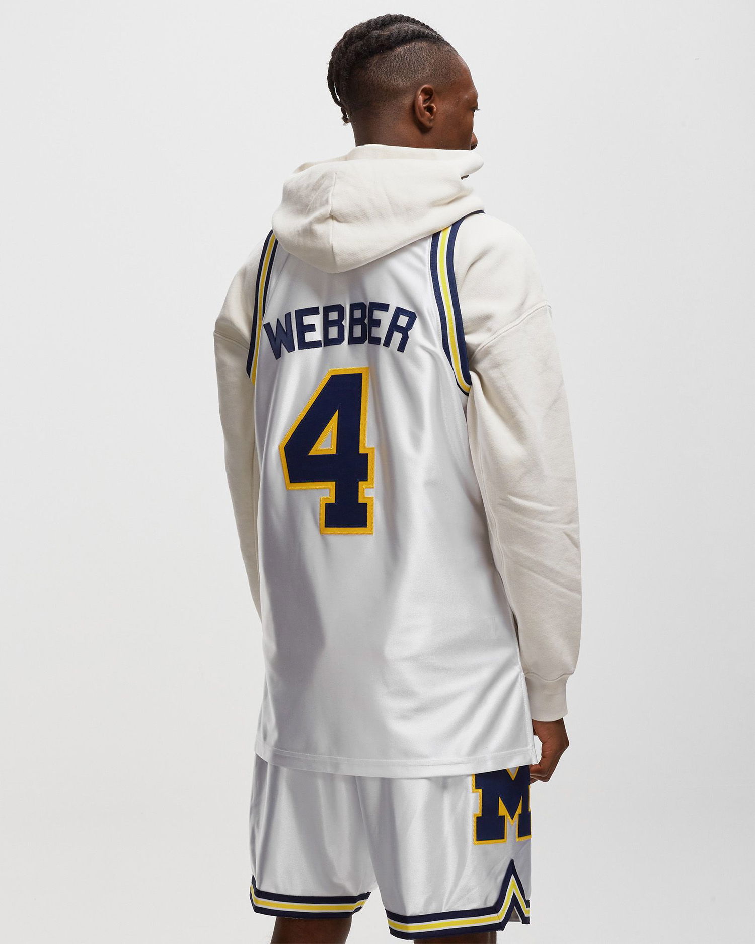 Dres Mitchell & Ness NCAA AUTHENTIC JERSEY MICHIGAN 1991-92 CHRIS WEBBER #4 Bela | AJY55329-UMI91CWEWHIT, 1