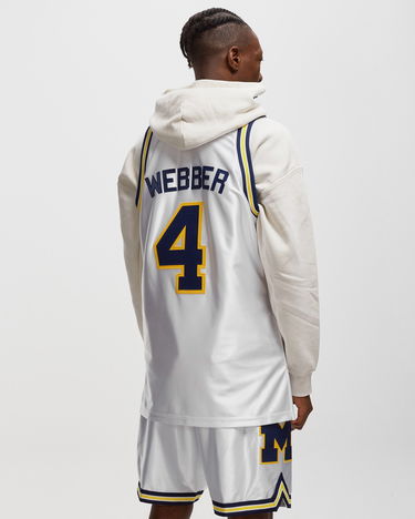 Dres Mitchell & Ness NCAA AUTHENTIC JERSEY MICHIGAN 1991-92 CHRIS WEBBER #4 Bela | AJY55329-UMI91CWEWHIT, 1