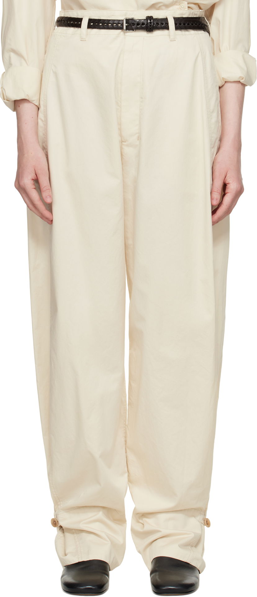 Hlače LEMAIRE Lemaire Soft Volume Trousers Bež | PA1182 LF1207