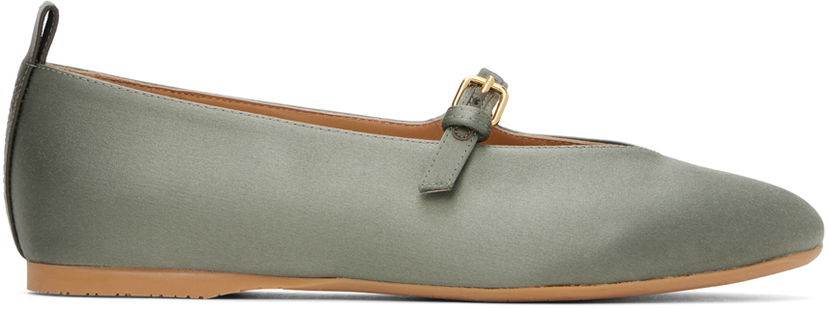Oblačila JW Anderson JW Anderson Satin Ballerina Flats Zelena | ANW43033B 20113