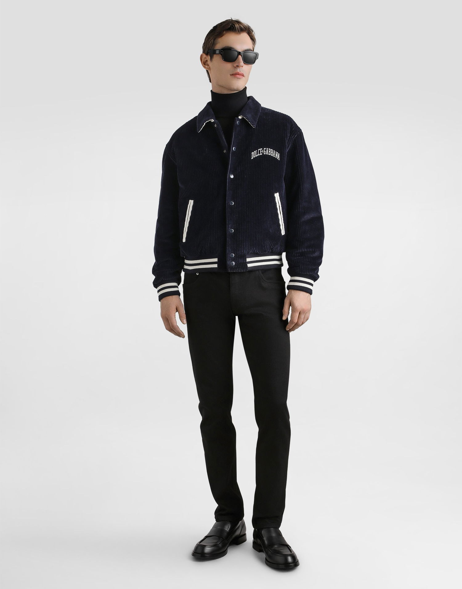 Bomber jakna Dolce & Gabbana Dolce & Gabbana Corduroy Bomber Jacket Mornarica | G9BPXZFUVLIB0665, 1