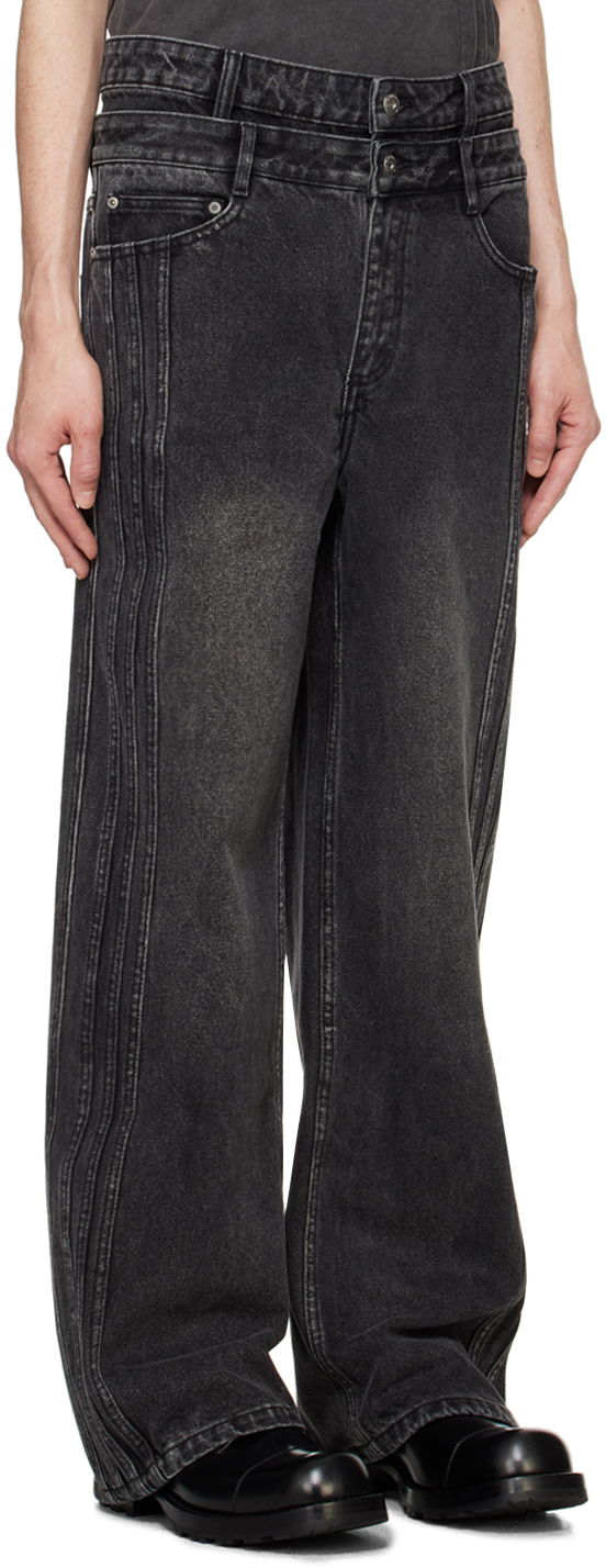 Kavbojke Feng Chen Wang Feng Chen Wang Double Waist Seaming Jeans Črna | FUF18TR10B, 1