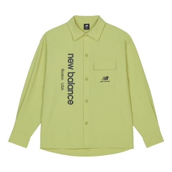 Srajce New Balance Logo Woven Shirt Zelena | AMJ13367-CGN