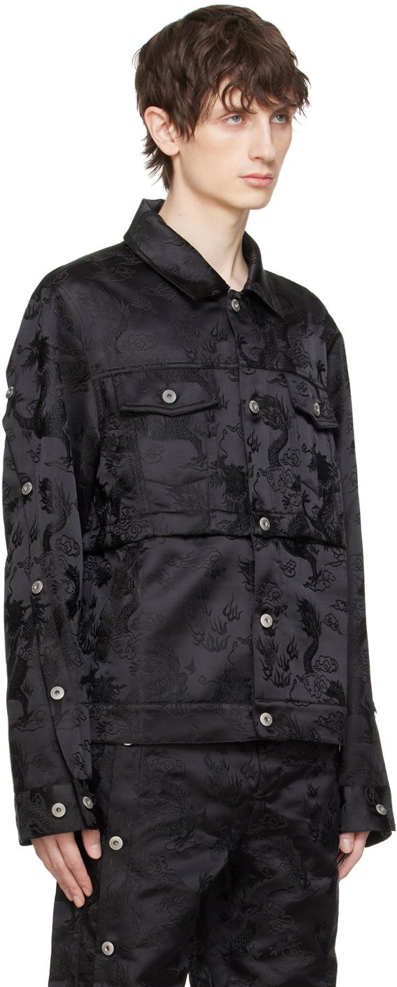 Jakna Feng Chen Wang Feng Chen Wang Dragon Jacquard Convertible Jacket Črna | FUS17JK07, 1