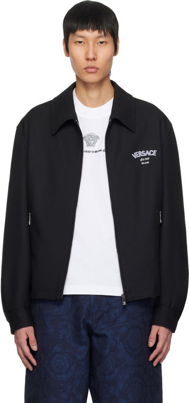 Bomber jakna Versace Versace Medusa Gallery Wool Blouson Jacket Črna | 1018846_1A13489, 0