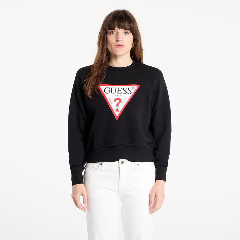 Pulover GUESS Guess Original Fleece Sweatshirt Črna | W2YQ16KBA11-JBLK