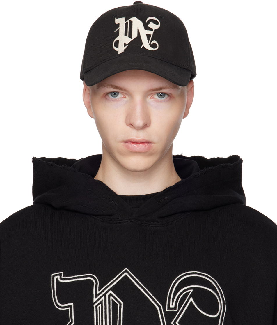 Kapa Palm Angels Monogram Cap Črna | PMLB094E23FAB0101003, 0