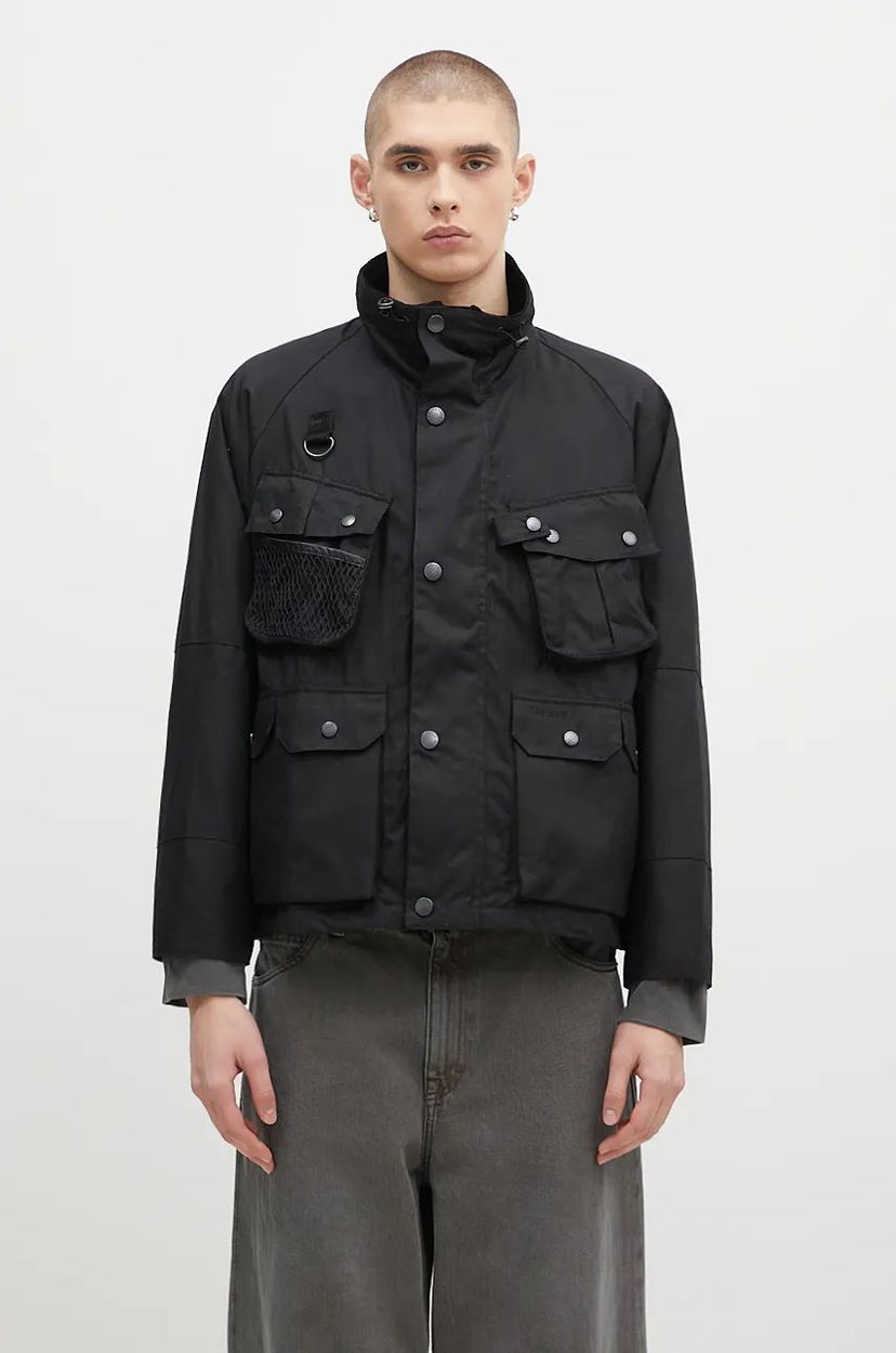 Parka Barbour Wax Jacket Oversize Črna | MWX2337