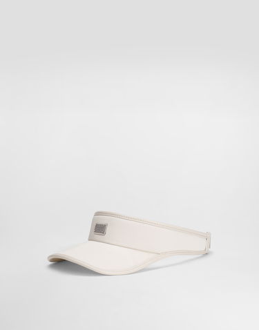 Kape in klobuki Dolce & Gabbana Dolce & Gabbana Gabardine Visor Bela | GH910AFUFL3W0802, 0