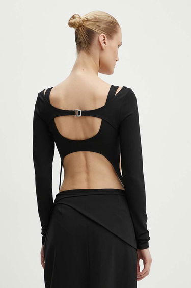 Krop-top HELIOT EMIL Long Sleeve Cut-Out Top Črna | HE.W.13.051.BLK01, 2