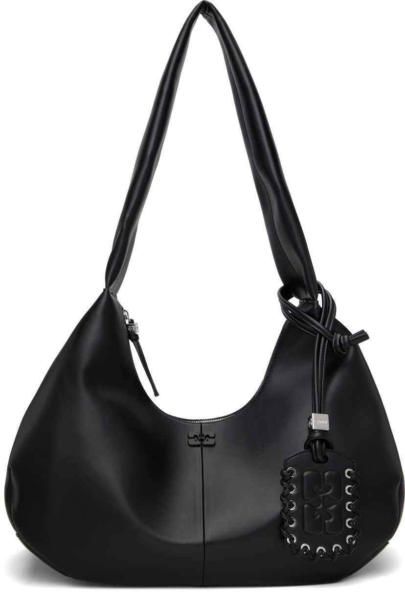 Torba za čez ramo GANNI GANNI Medium Shoulder Bag Črna | A6837