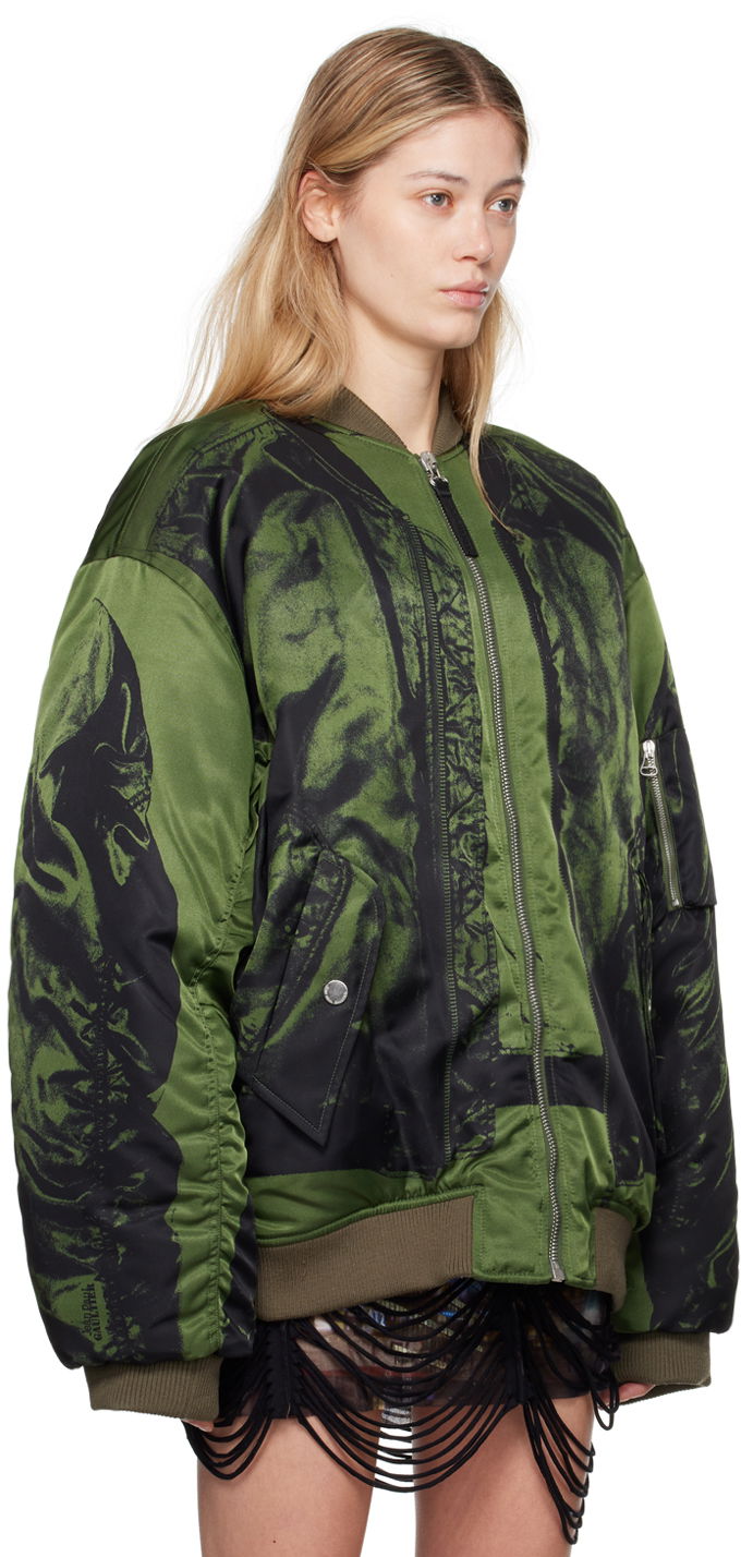 Bomber jakna Jean Paul Gaultier Jean Paul Gaultier Trompe L'œil Print Bomber Jacket Zelena | 24/30-F-BL046-C538-4100, 1