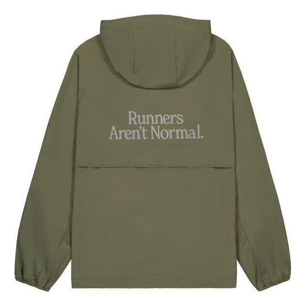 Vetrovka New Balance 'Runners Aren't Normal' Hooded Jacket Zelena | NAE24101-HT