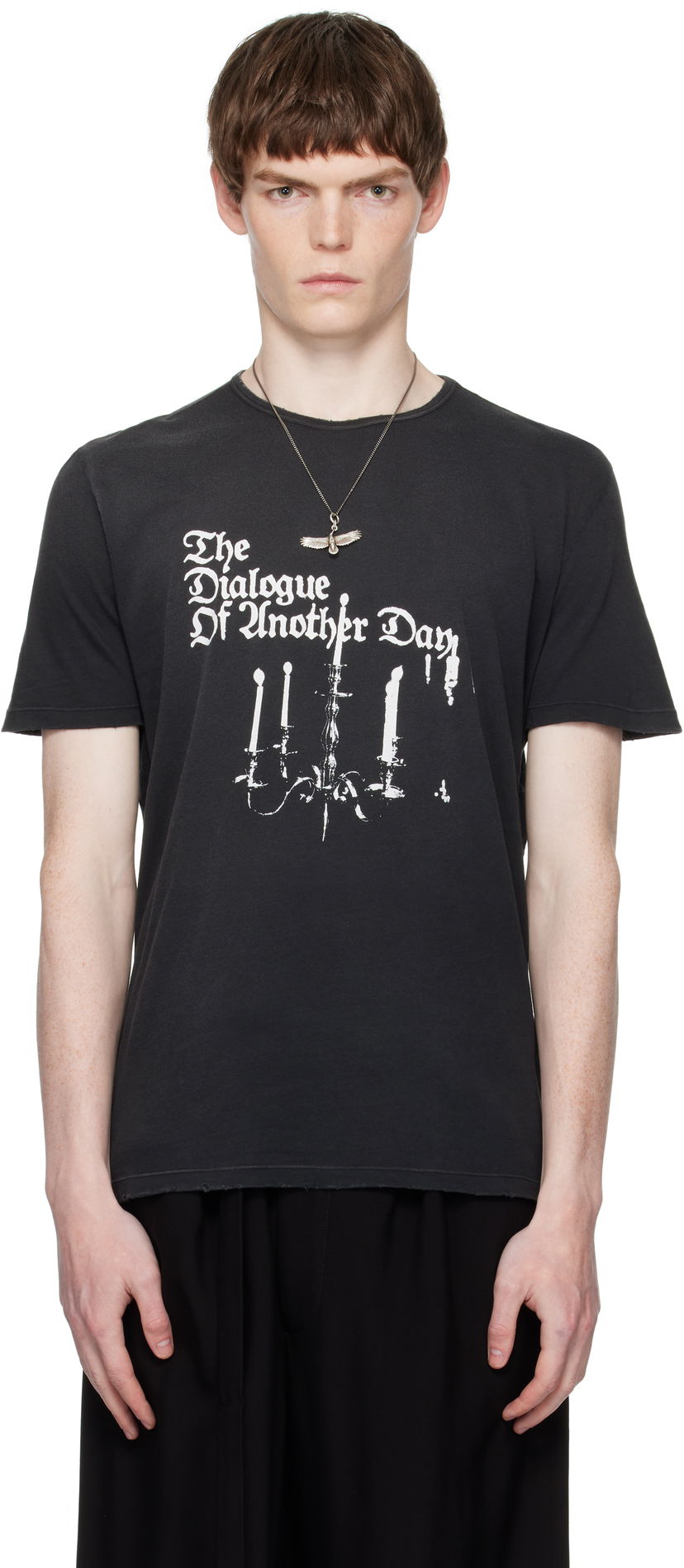 Majica Ann Demeulemeester Ann Demeulemeester Standard Chandelier Print T-Shirt Črna | B0012877-FA637-098