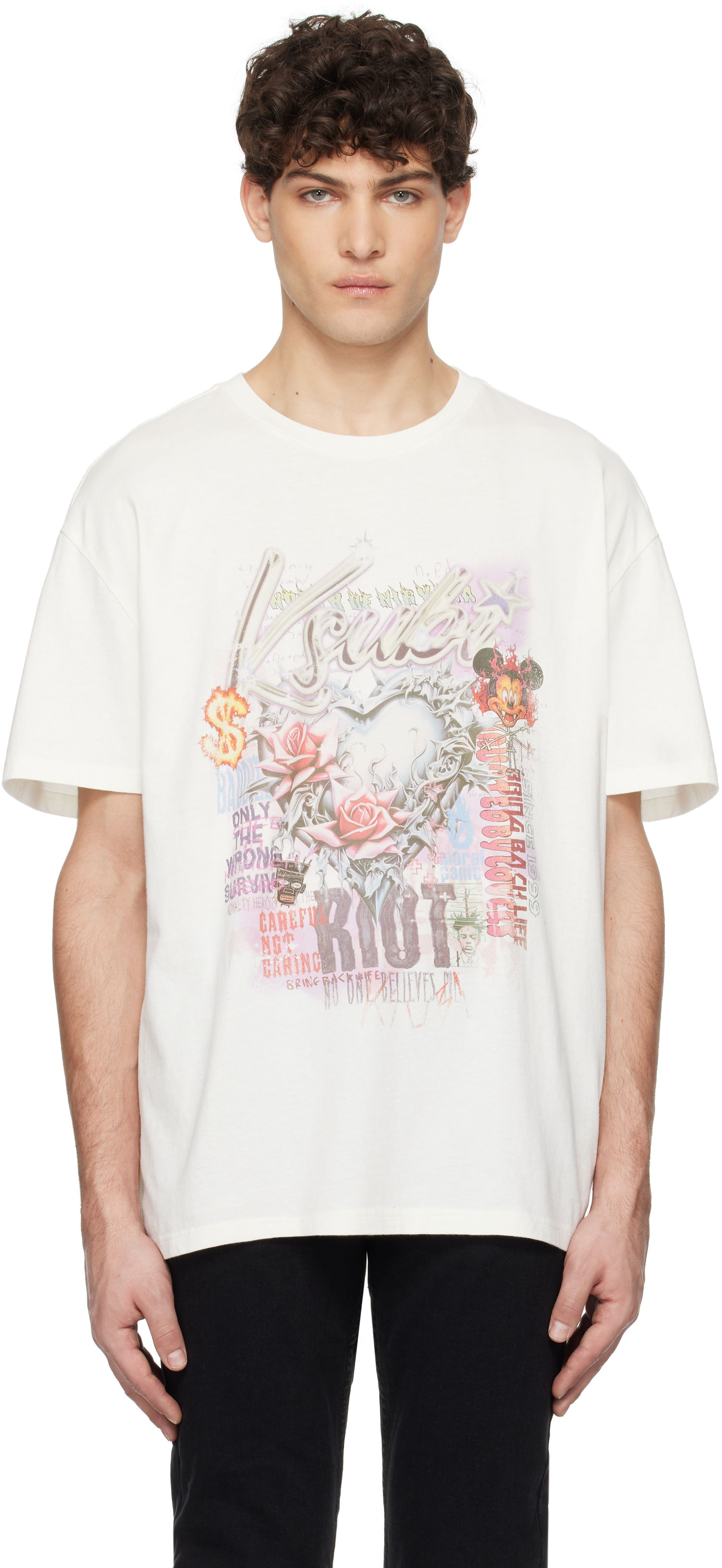 Majica Ksubi Ksubi Sketch Biggie Graphic T-Shirt Bela | MPS25TE002, 0