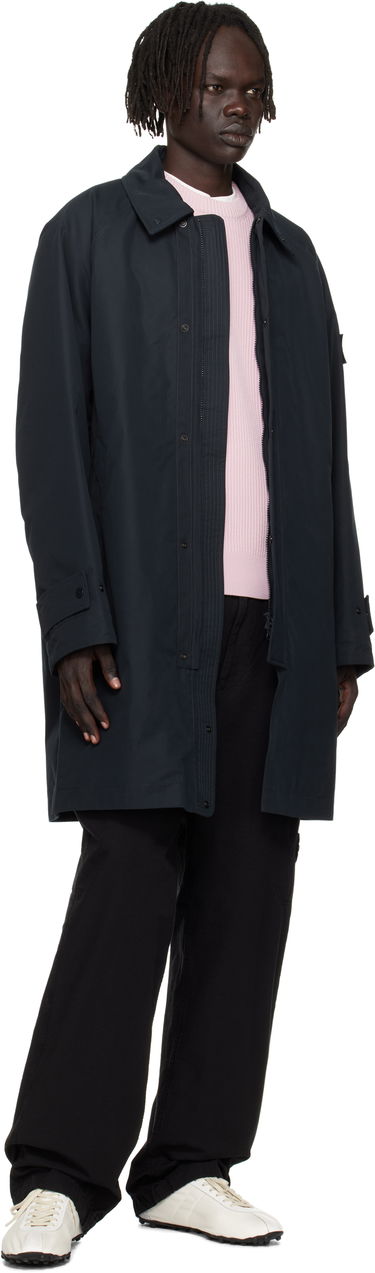 Plašči Stone Island Weatherproof Cotton Canvas Long Coat Mornarica | K2S15 7100018 S00F1, 4