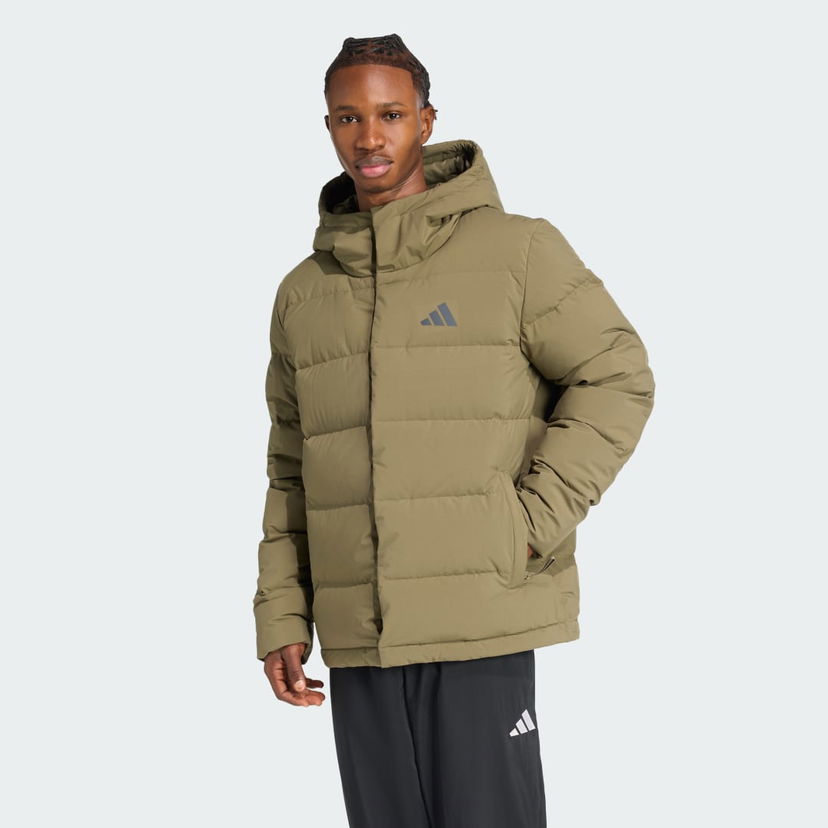 Jakna adidas Performance Helionic CLIMAWARM Hooded Down Jacket Zelena | JX0580