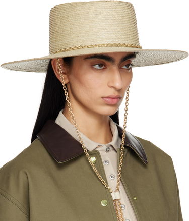 Klobuk rag & bone Rag & Bone Jacque Boater Hat with Chain Bež | WJW25SH1017ST17, 1