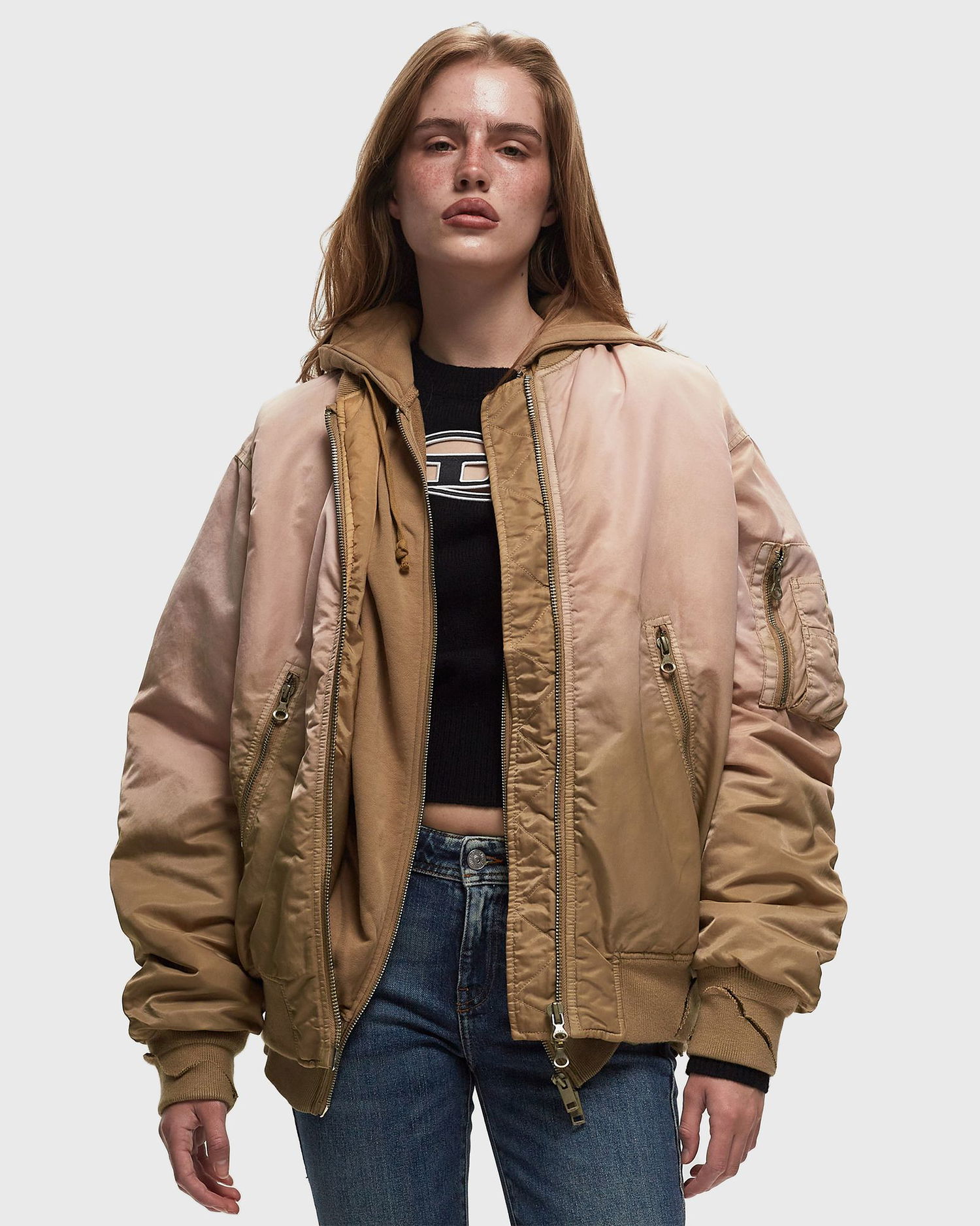 Bomber jakna Diesel G-KAMILA JACKET Bež | A10662-0DNAR-7BD, 1