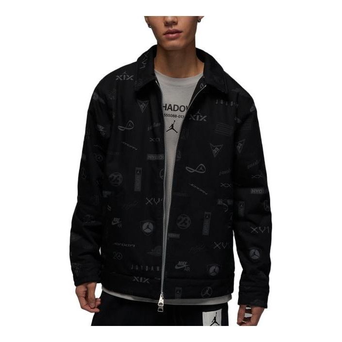 Bomber jakna Jordan Flight Heritage Graphic Jacket Črna | DV7564-010