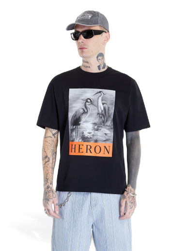 Majica HERON PRESTON NF Heron BW Črna | HMAA032C99JER0031010