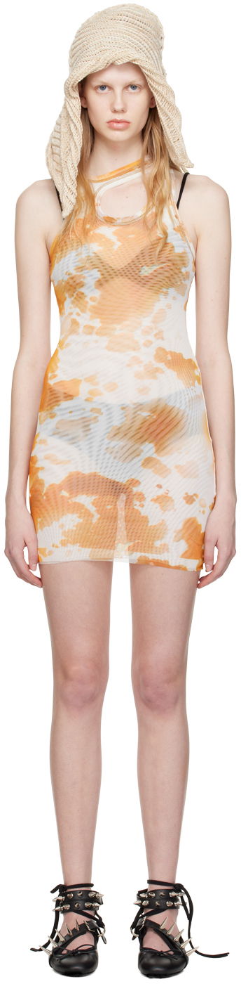 Obleke Ottolinger Ottolinger Cutout Tie-Dye Mini Dress Oranžna | 100815