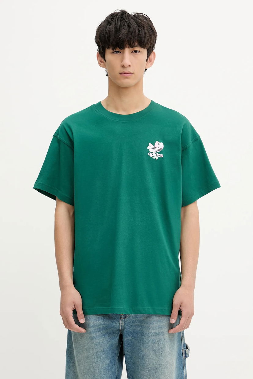 Majica adidas Originals adidas Originals Florals Logo Graphic T-Shirt Zelena | KE6588