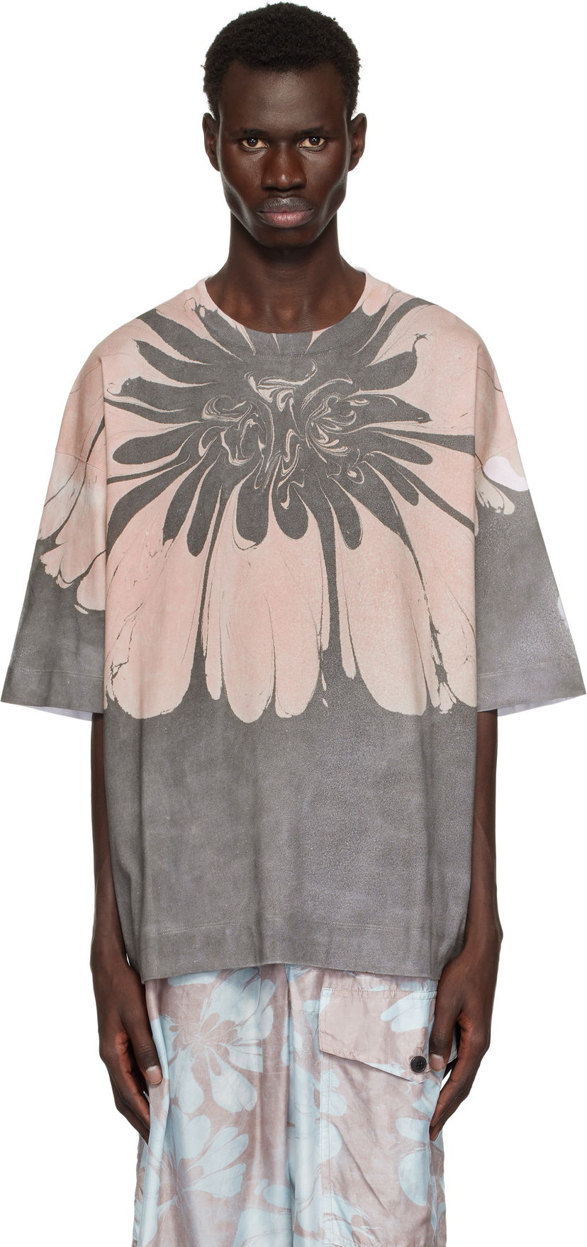 Majica Dries Van Noten Dries Van Noten Floral Print T-Shirt Roza | 251-021114-1603
