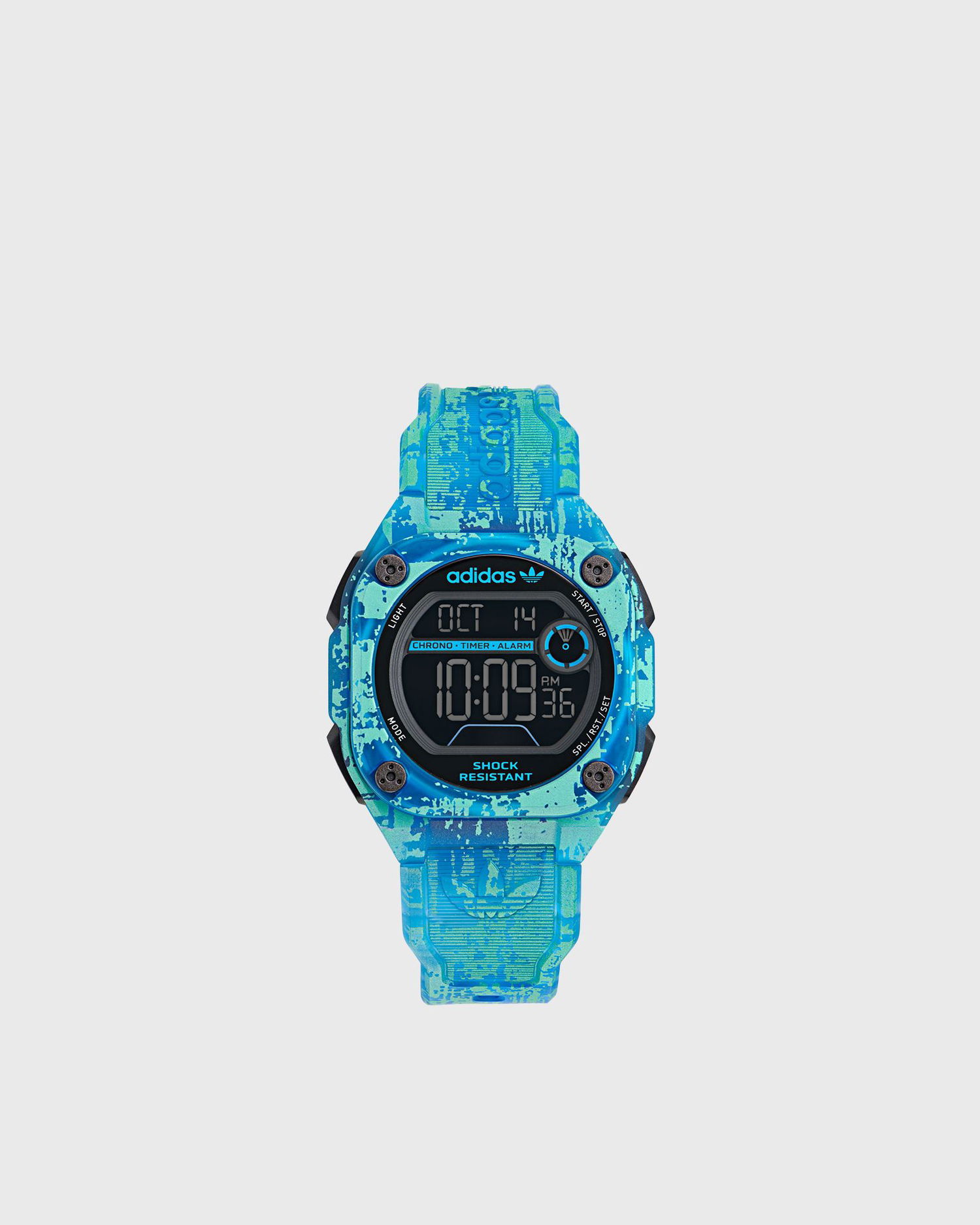 Ure adidas Originals Digital Watch with Abstract Patterned Resin Case and Strap, Shock Resistant, Chronograph Timer Alarm Večbarvna | AOST24077, 0
