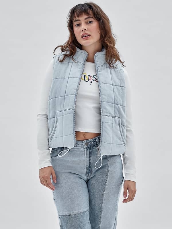 Telovnik GUESS Cotton Puffer Modra | W2RXN4D4RF0, 0