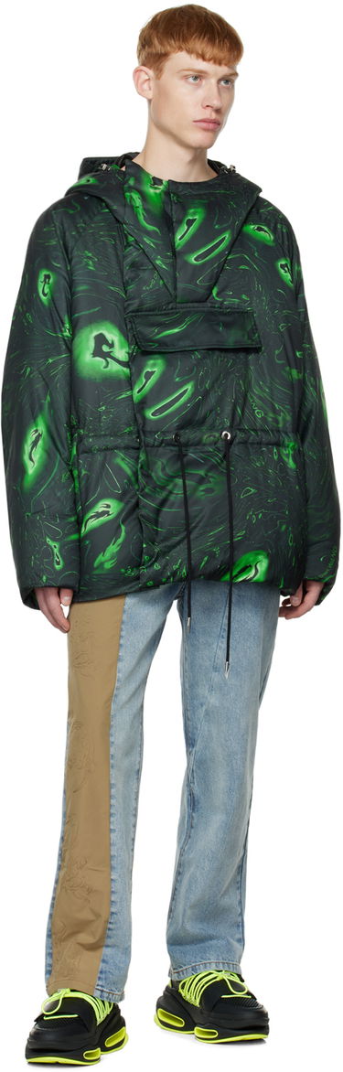 Parka Feng Chen Wang Feng Chen Wang Graphic Down Jacket Zelena | FUF14JK05, 3