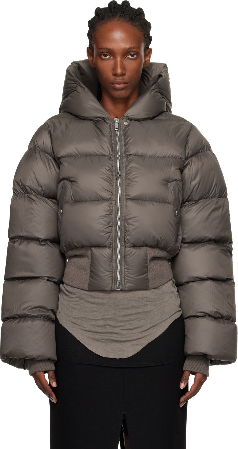 Puhovka Rick Owens Concordians Hooded Down Jacket Siva | RP02E4775 NPD3