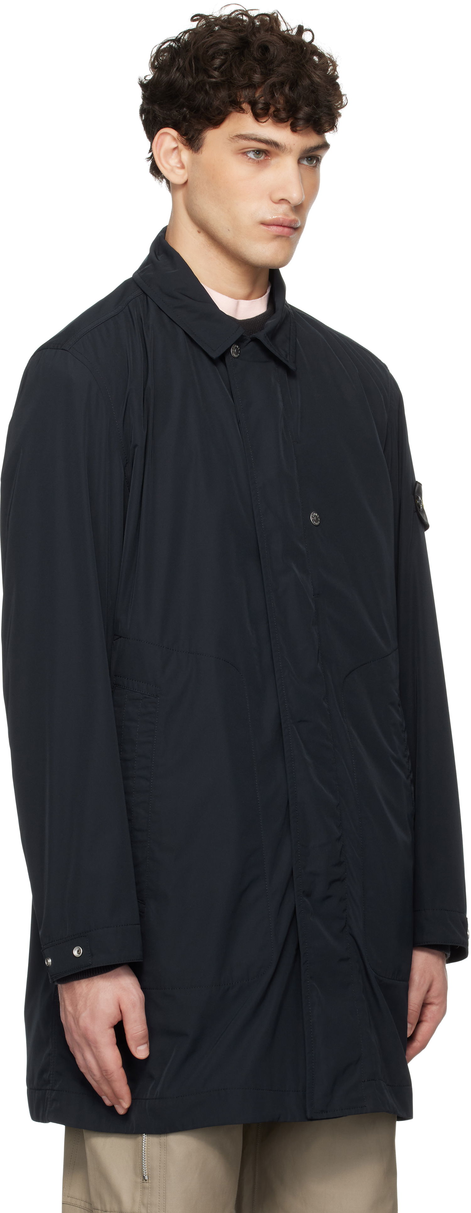 Dežni plašč Stone Island Stone Island Micro Twill Coat Mornarica | K1S15 7100009 S0026, 1