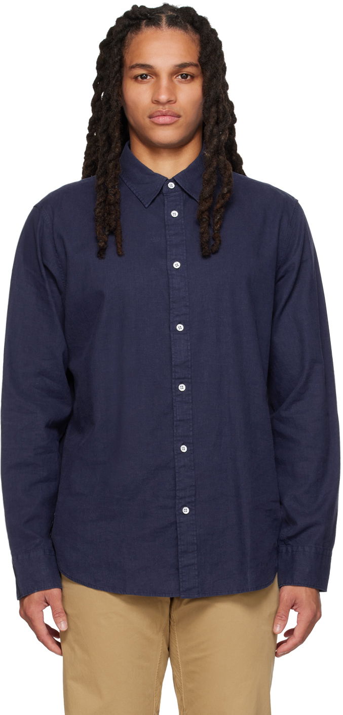 Srajce rag & bone Rag & Bone Gus Button-Down Shirt Mornarica | MBW23PA440CHML, 0