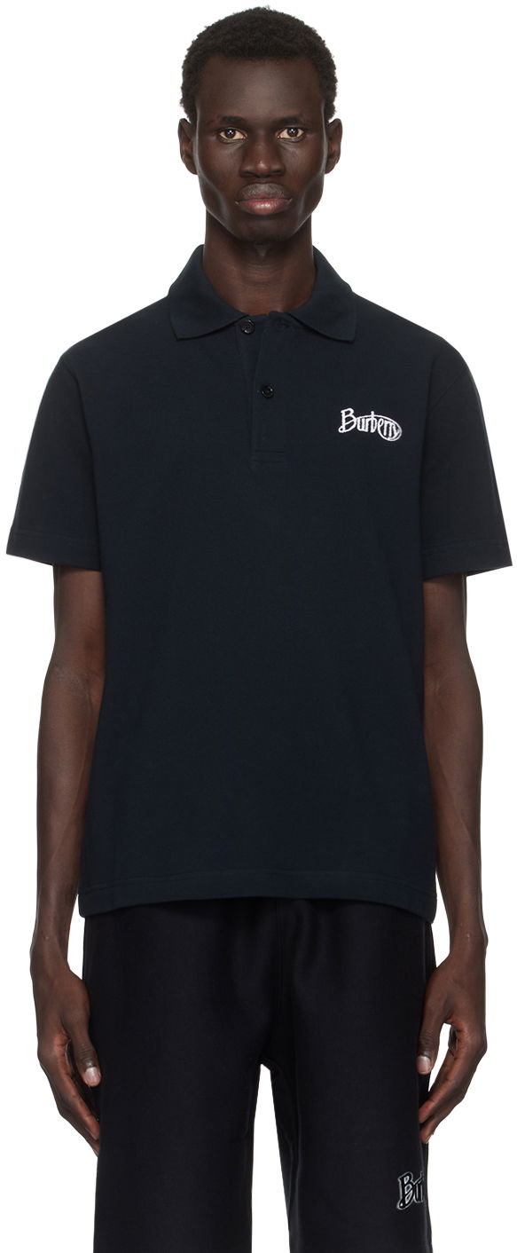 Polo majica Burberry Cotton Polo Mornarica | 8097528