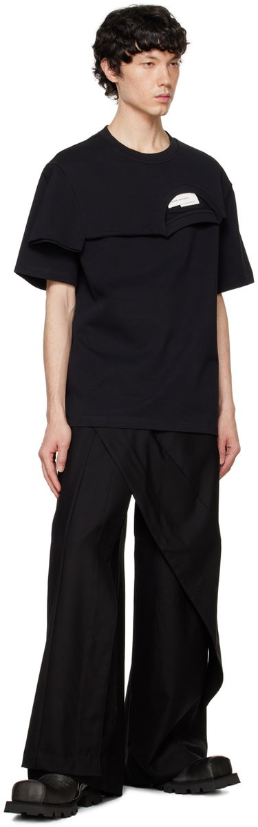 Majica Feng Chen Wang Feng Chen Wang Double Collar T-Shirt Črna | FF12TSH715B, 3