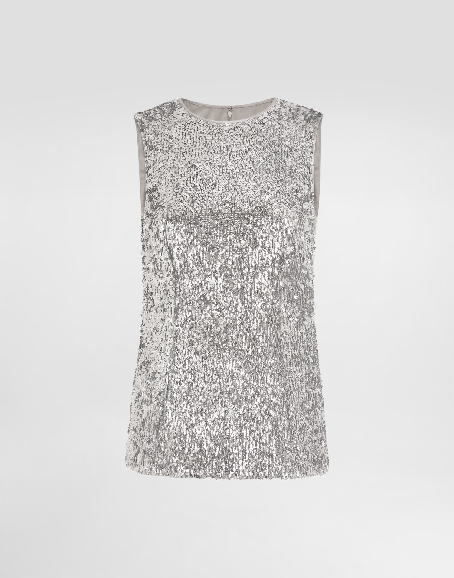 Majica brez rokavov Dolce & Gabbana Sleeveless Sequin Top Kovinski | F7AL1TFLSMCS0998, 0
