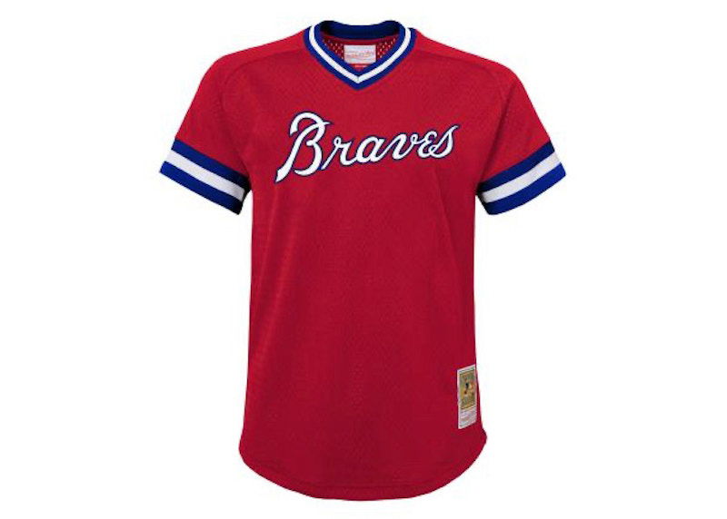 Dres Mitchell & Ness Atlanta Braves Dale Murphy 1980 Authentic Mesh BP Jersey Rdeča | 9N3B7MBP0-ATLDM-Y80