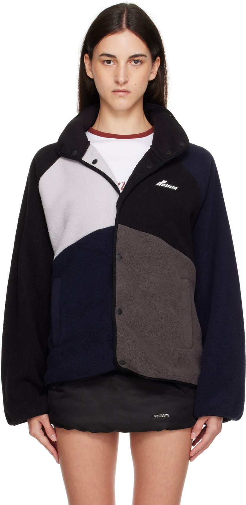 Jakna We11done We11done Colorblock Fleece Jacket Večbarvna | WD-TJ2-25-876-U-BK