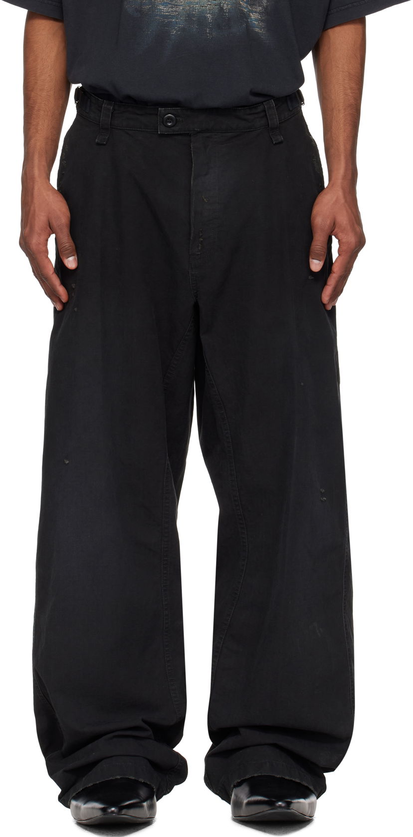 Cargo hlače Balenciaga Balenciaga Minimal Trousers Črna | 824592TQP13