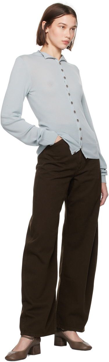 Pleteni pulover LEMAIRE Lemaire Fitted Seamless Cardigan Modra | TO1277 LK1032, 3