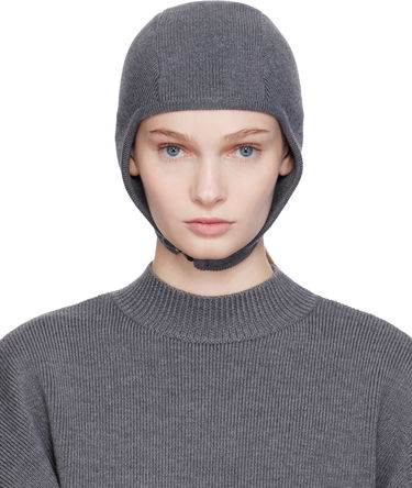 Kape in klobuki Jean Paul Gaultier Jean Paul Gaultier 'The Garter Strap' Knitted Balaclava Siva | 25/04-U-AC033-K020-07, 0