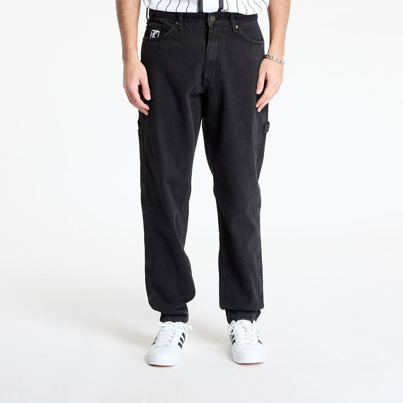 Cargo hlače Karl Kani Karl Kani Retro Tapered Workwear Denim Pants Črna | 6000492