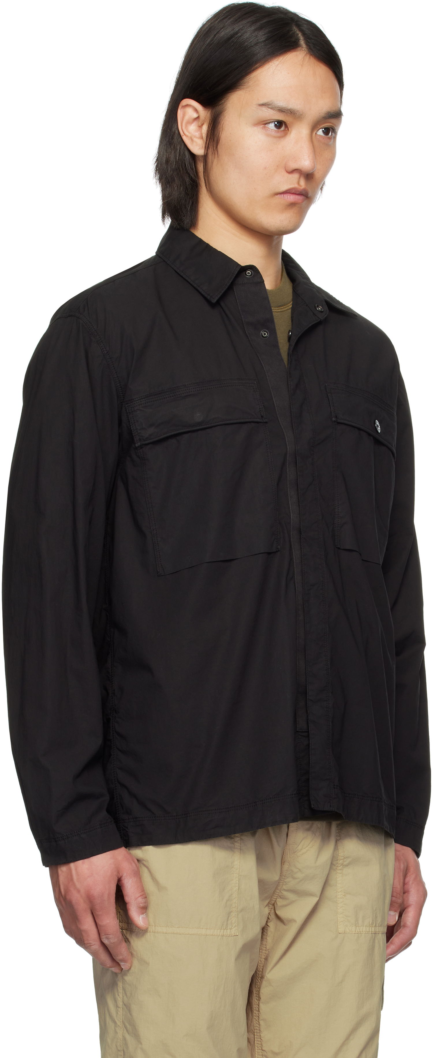 Srajce Stone Island Stone Island Stretch Cotton Shirt Črna | K1S15 1200015 S0003, 1