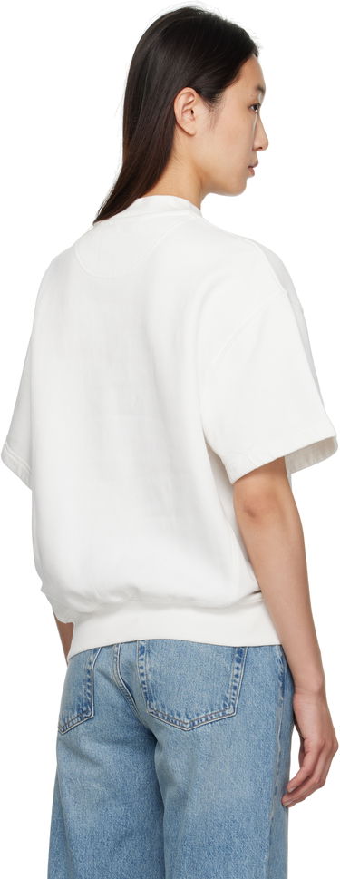 Pulover Anine Bing ANINE BING Jay 'Bing' Sweatshirt Bela | A-08-11002-OFW1, 2