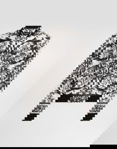 Bomber jakna Dolce & Gabbana Dolce & Gabbana Majolica-Print Twill Bomber Jacket Bela | G9BLZTHI1S6HX5DQ, 0