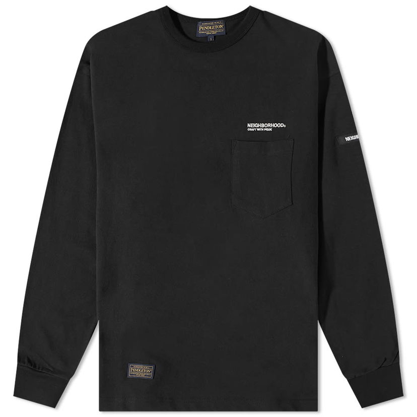 Majica Neighborhood Neighborhood X Pendleton Long Sleeve T-Shirt Črna | 2221508N-CSM01S-BLK
