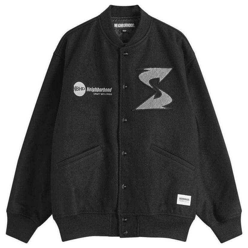 Bomber jakna Neighborhood Black Stadium Jacket Črna | 242SZ49N-JKM01-BLK