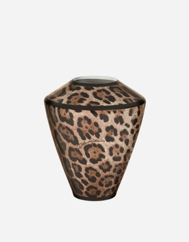 Home decor Dolce & Gabbana Small Amphora Porcelain Leopard Print Vase Večbarvna | TCC197TCAMWUL003, 1
